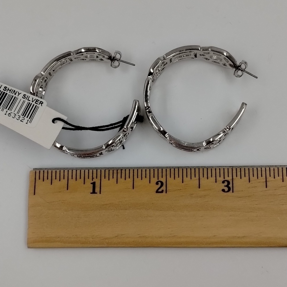 Dyrberg Kern Hoop Earrings Silver Stainless Steel - Picture 6 of 6